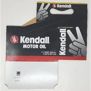 Vintage‎ Kendall Motor Oil 6 Pack Bottle Carton Carrier New U130